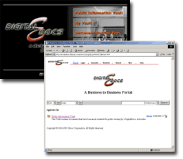 DigitalEdocs secure document hosting portal